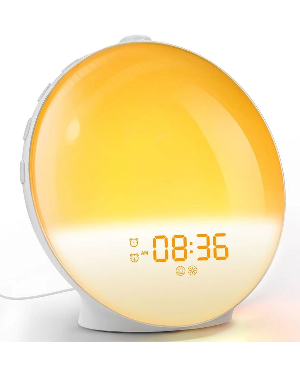 DawnGlow Sunrise Alarm Clock – Wake-Up Light with Sunset Simulation, Dual Alarms & Snooze