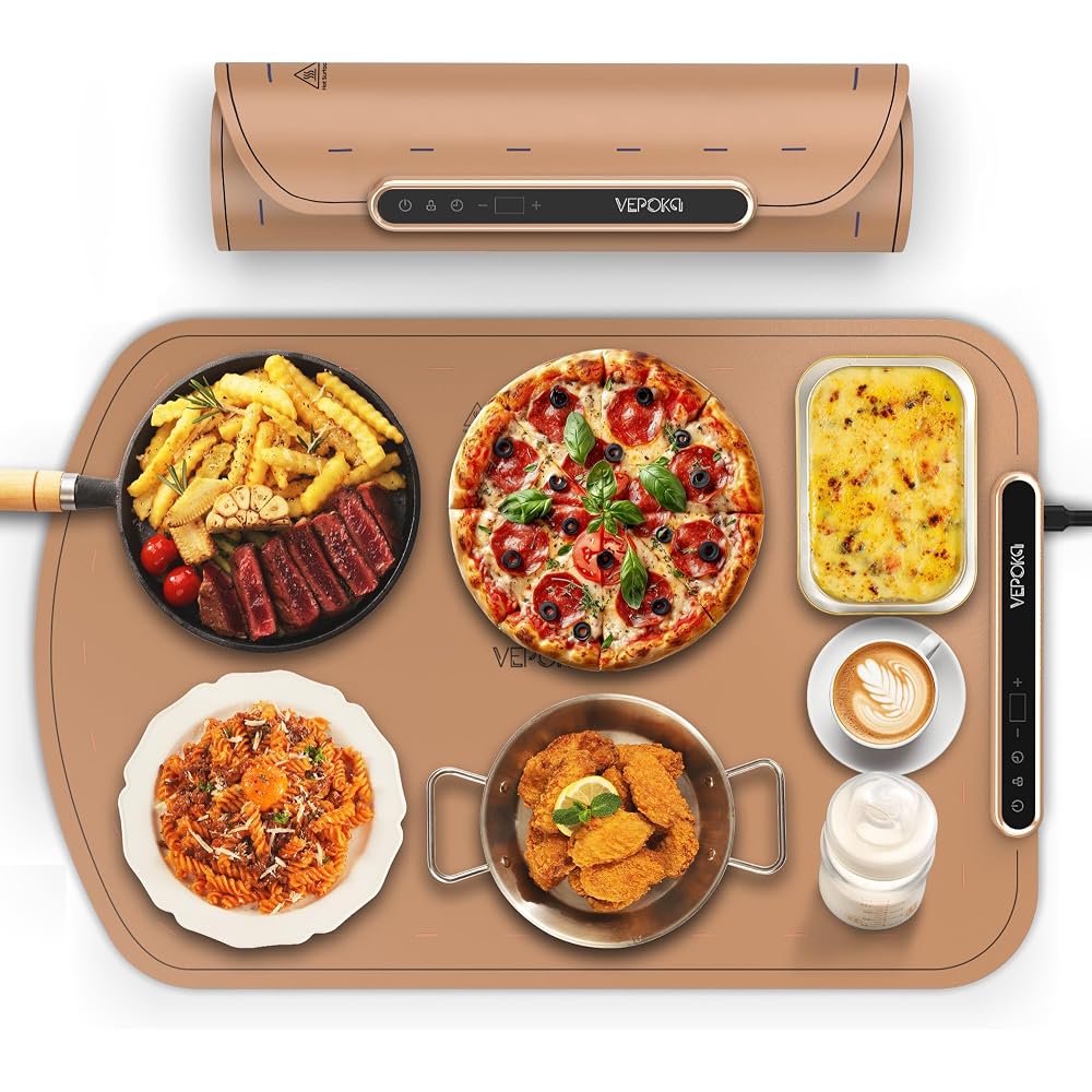 Foldable silicone food warming tray product view