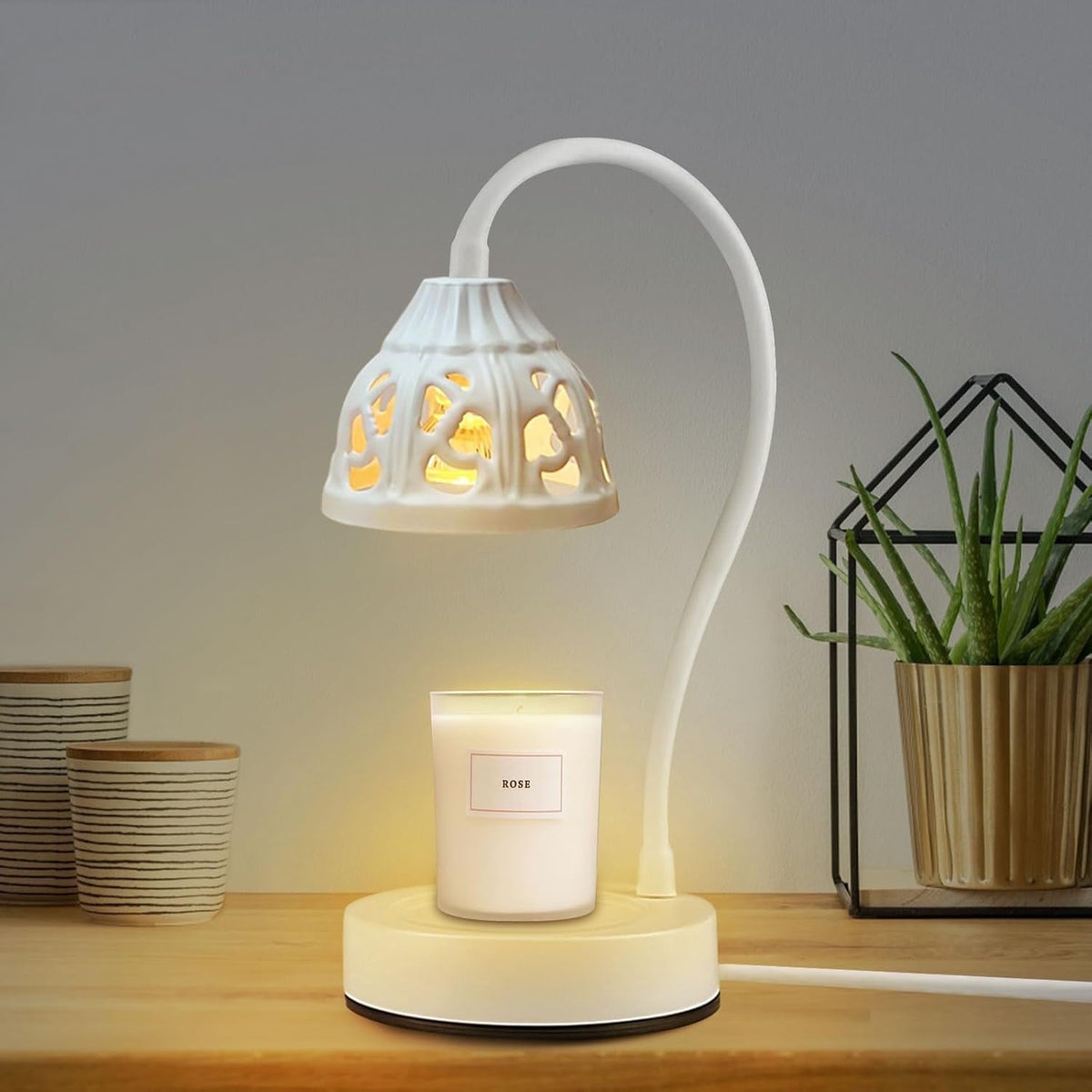 Aurora Candle Warmer Lamp lifestyle