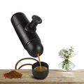 Portable manual hand-press espresso maker