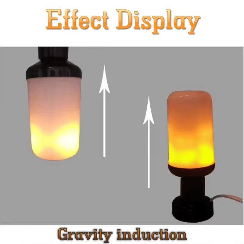 B22/E27 LED Flame Effect Bulb – 4 Modes Flickering Fire Simulation Light for Home, Garden, Party, Bar, Festival & Outdoor Decor