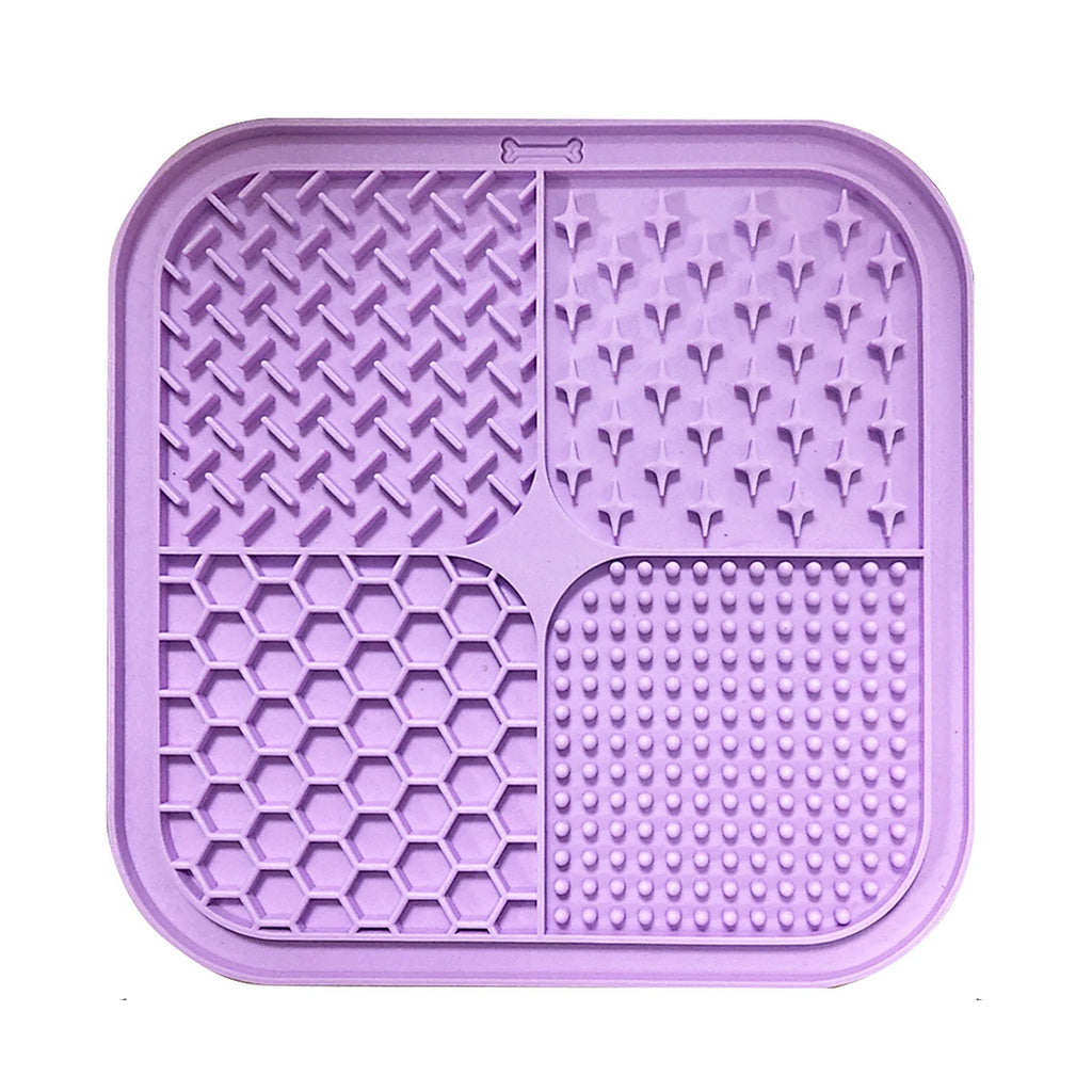 PawsSlow Pet Lick Mat – Slow Feeder Mat with Suction Cups for Dogs & Cats