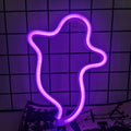 Halloween LED Bat Neon Wall Light – USB/Battery Powered, Spooky Party Decor