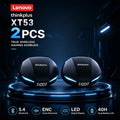 Lenovo XT53 Wireless Bluetooth 5.3 Earphones Gaming Low Latency Dual Mode Music Earbuds Sports In-Ear Headset With Mic New Gifts