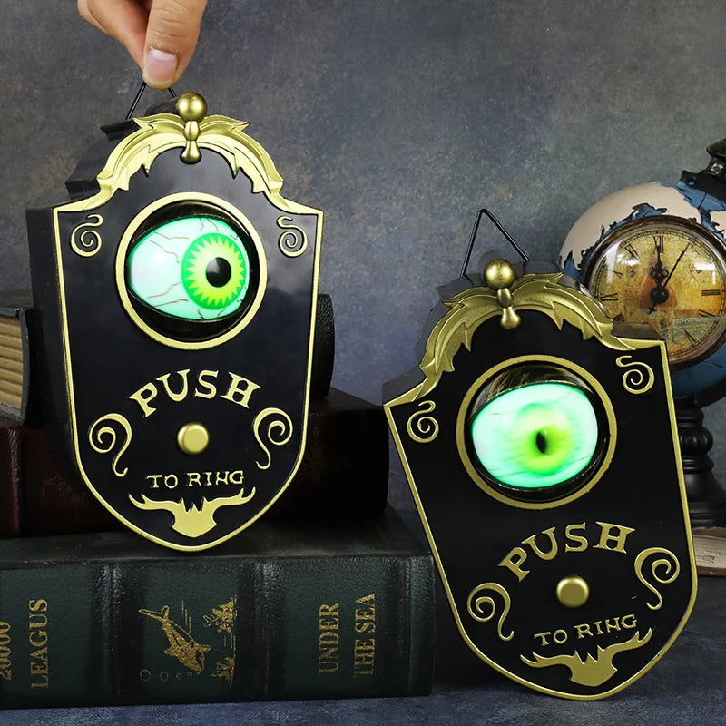 Halloween doorbell with glowing eye