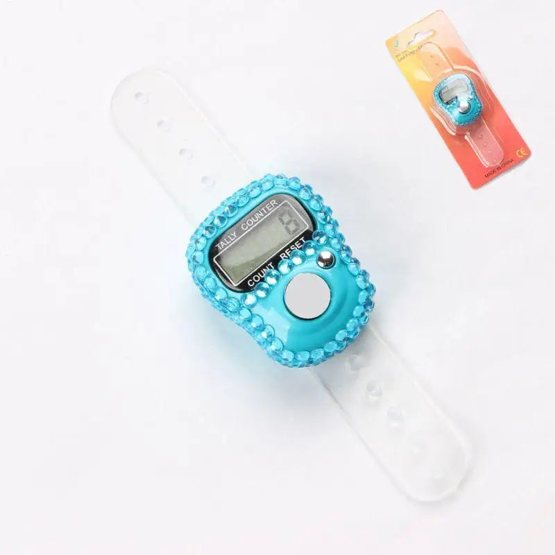 1pc Digital Finger Ring Counter with LCD Resettable Electronic Islamic Tasbih Prayer Counter Adjustable Tally Clicker for Sports