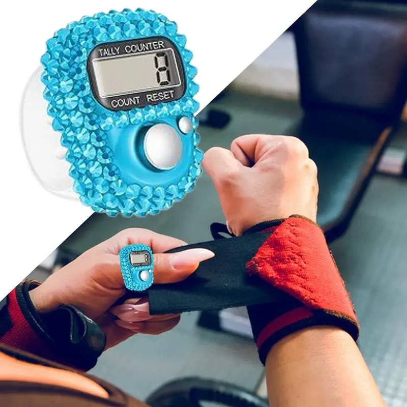 1pc Digital Finger Ring Counter with LCD Resettable Electronic Islamic Tasbih Prayer Counter Adjustable Tally Clicker for Sports