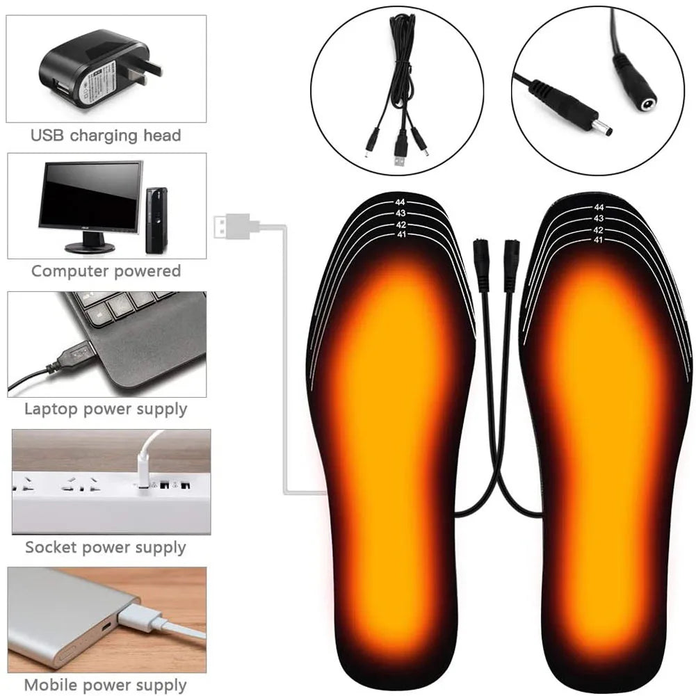 USB heated insole pad detail