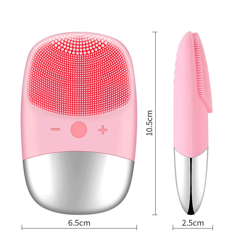 Silicone bristle head of facial brush