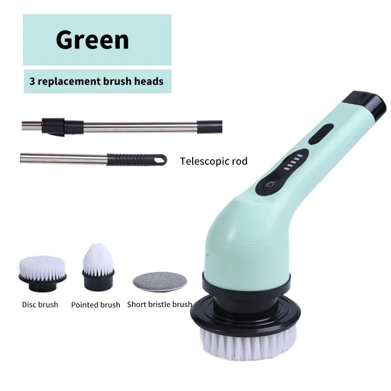 Spin scrubber brush heads