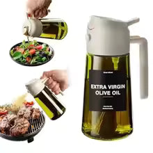 OilMist glass oil sprayer, white