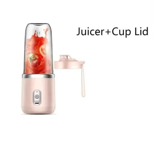Portable blender in use