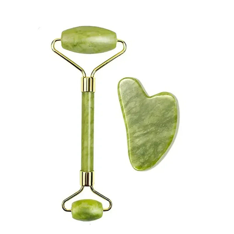 Jade roller and gua sha set