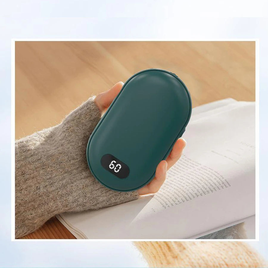 Rechargeable Hand Warmer – Double-Sided Pocket Heater, USB-C Charging, 2 Heat Settings