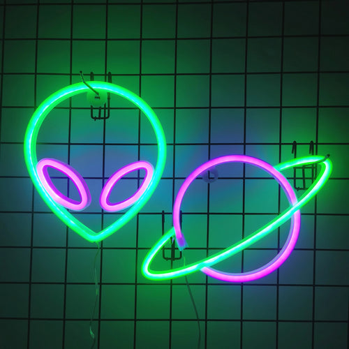 Halloween LED Bat Neon Wall Light – USB/Battery Powered, Spooky Party Decor