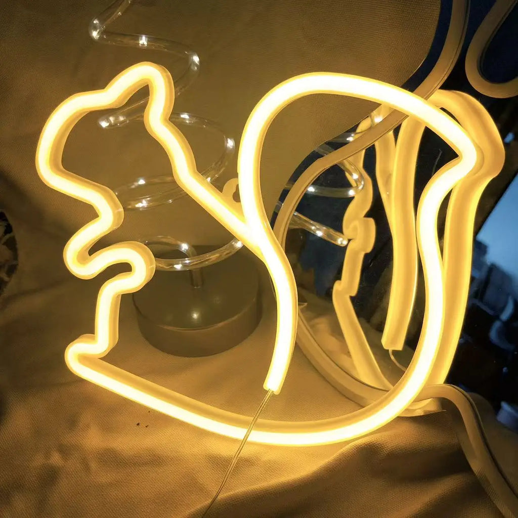 Halloween LED Bat Neon Wall Light – USB/Battery Powered, Spooky Party Decor