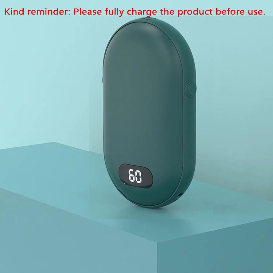 Rechargeable Hand Warmer – Double-Sided Pocket Heater, USB-C Charging, 2 Heat Settings